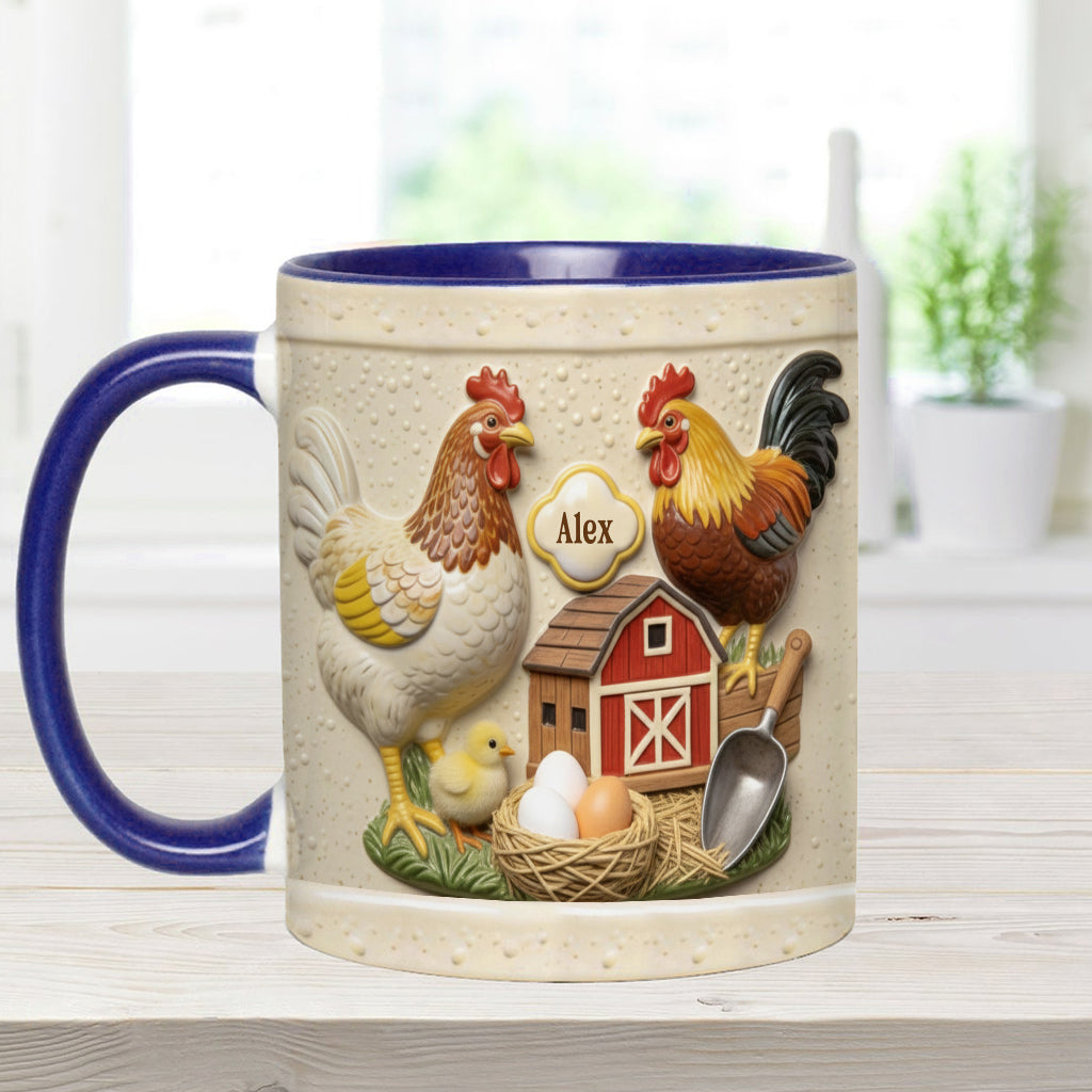 Love Chicken - Personalized Chicken Accent Mug & Coaster