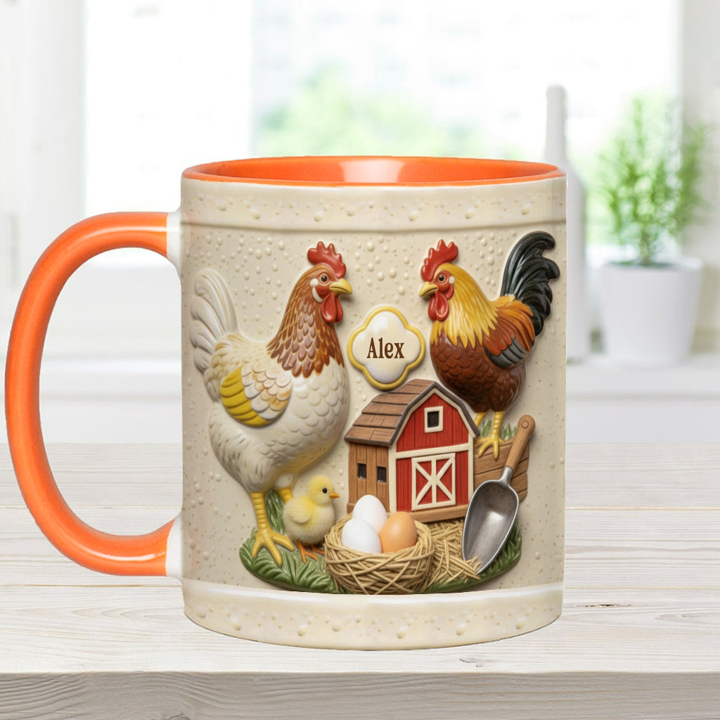 Love Chicken - Personalized Chicken Accent Mug & Coaster