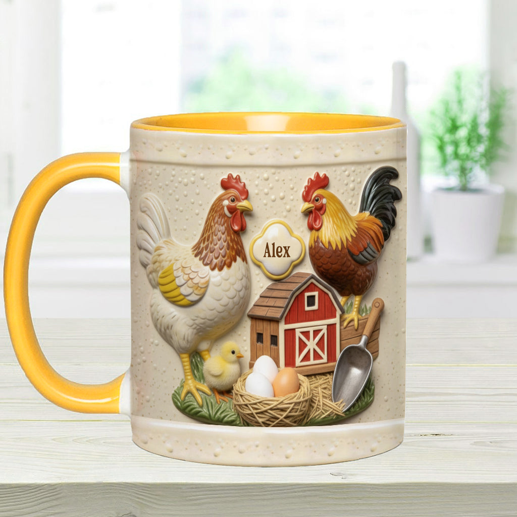 Love Chicken - Personalized Chicken Accent Mug & Coaster
