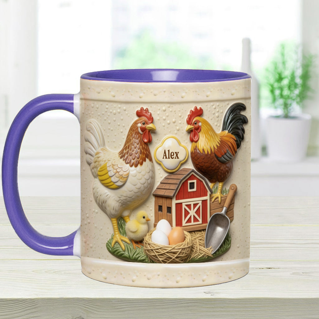 Love Chicken - Personalized Chicken Accent Mug & Coaster