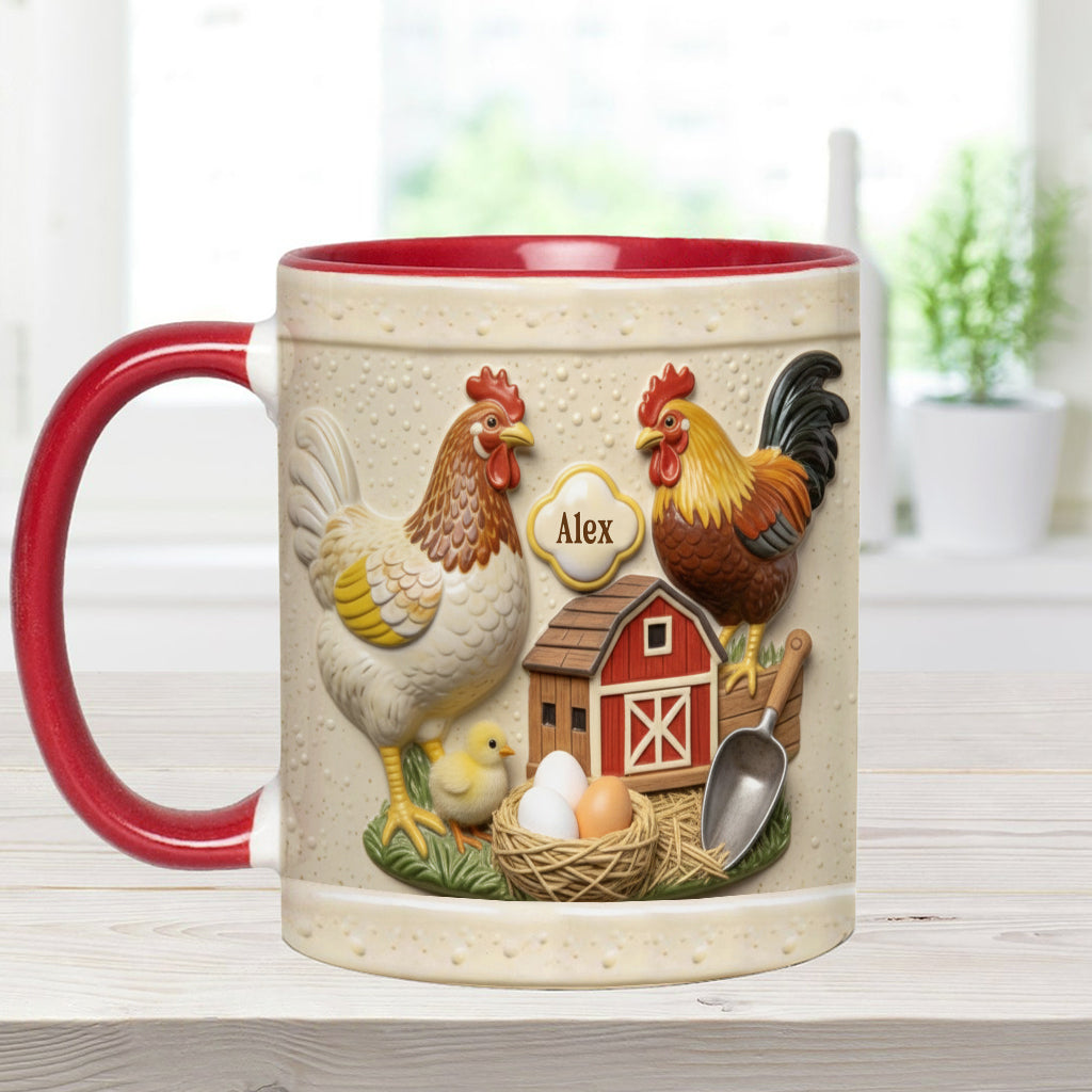 Love Chicken - Personalized Chicken Accent Mug & Coaster