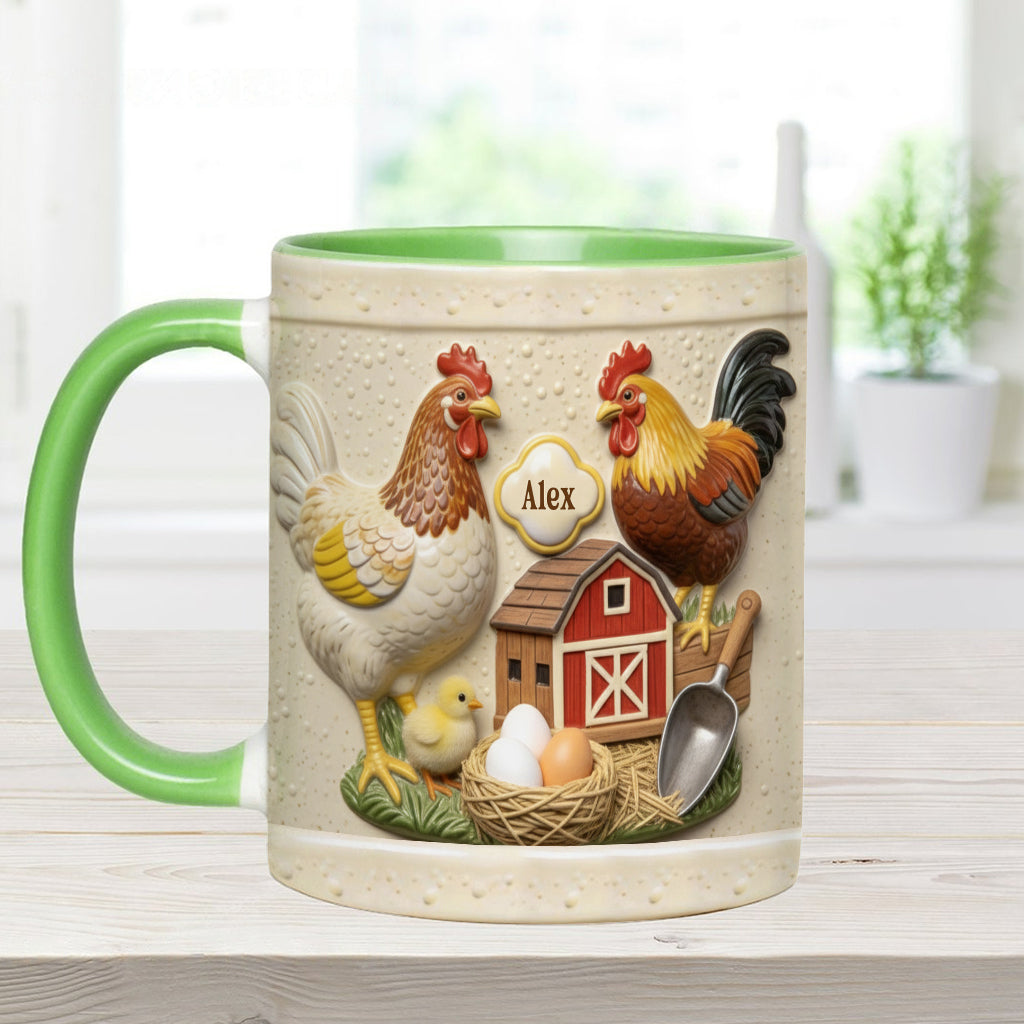 Love Chicken - Personalized Chicken Accent Mug & Coaster