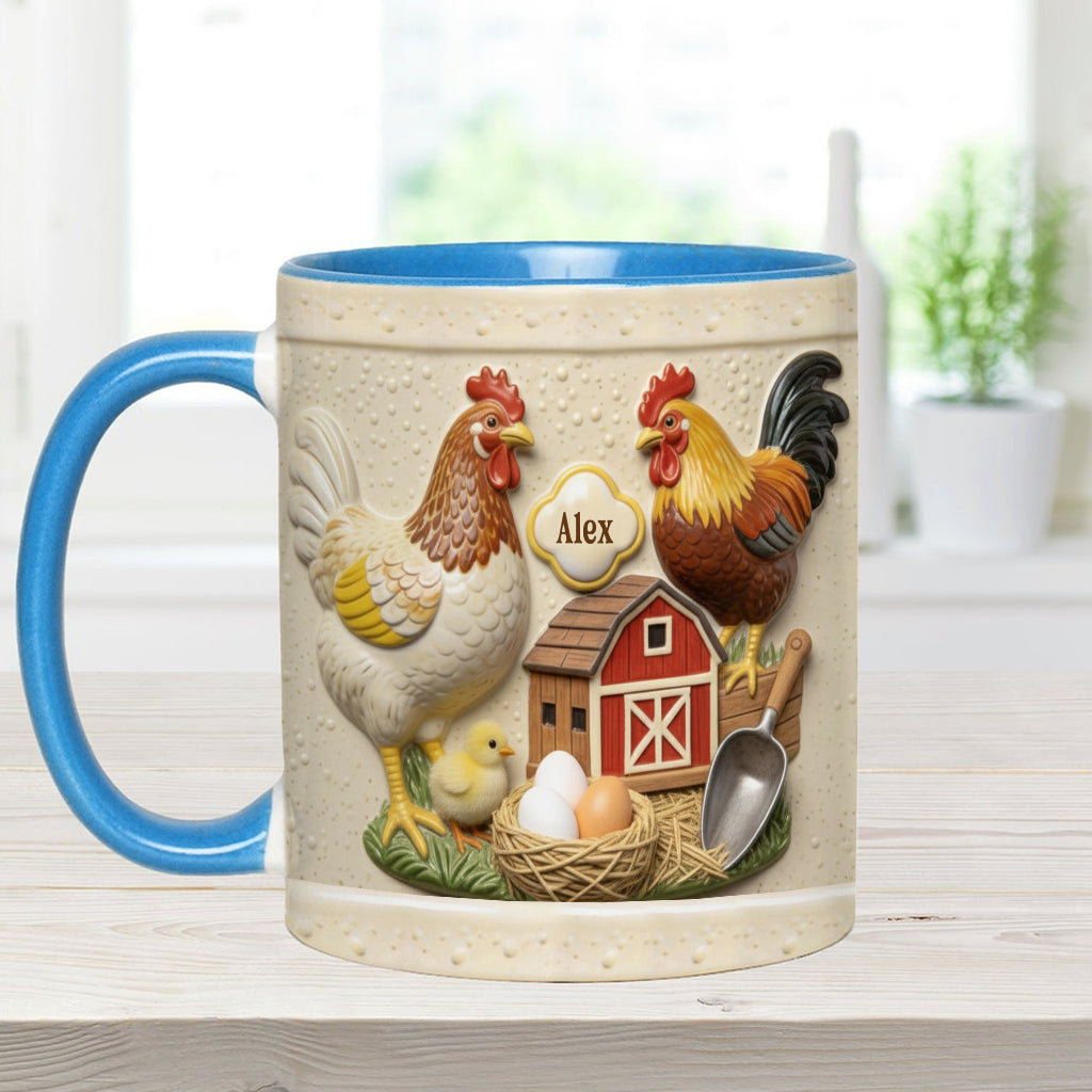 Love Chicken - Personalized Chicken Accent Mug & Coaster