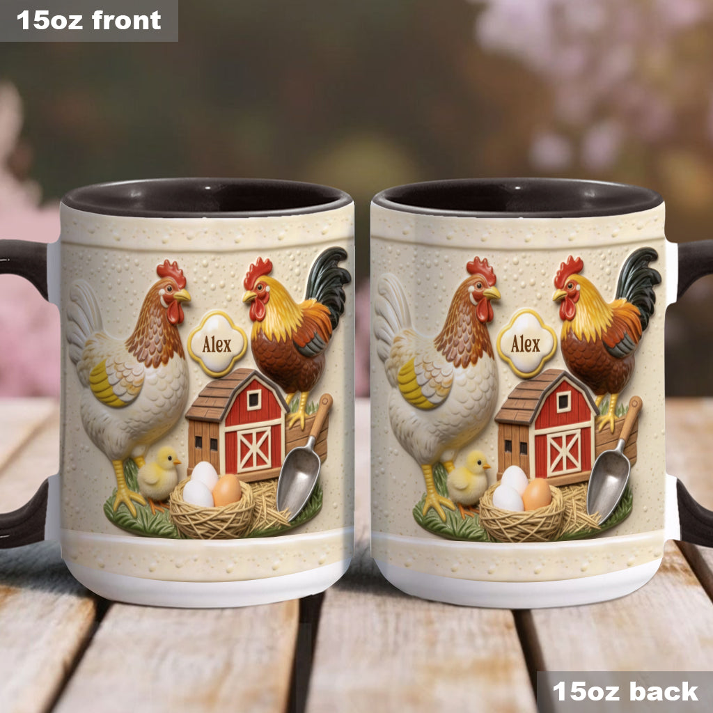 Love Chicken - Personalized Chicken Accent Mug & Coaster