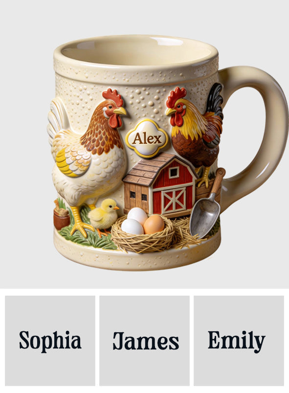 Love Chicken - Personalized Chicken Accent Mug & Coaster