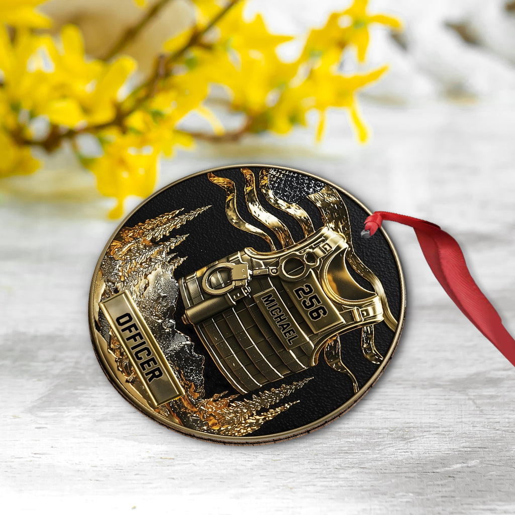Serve And Protect, Merry Christmas 2025 - Personalized Police Officer Ornament
