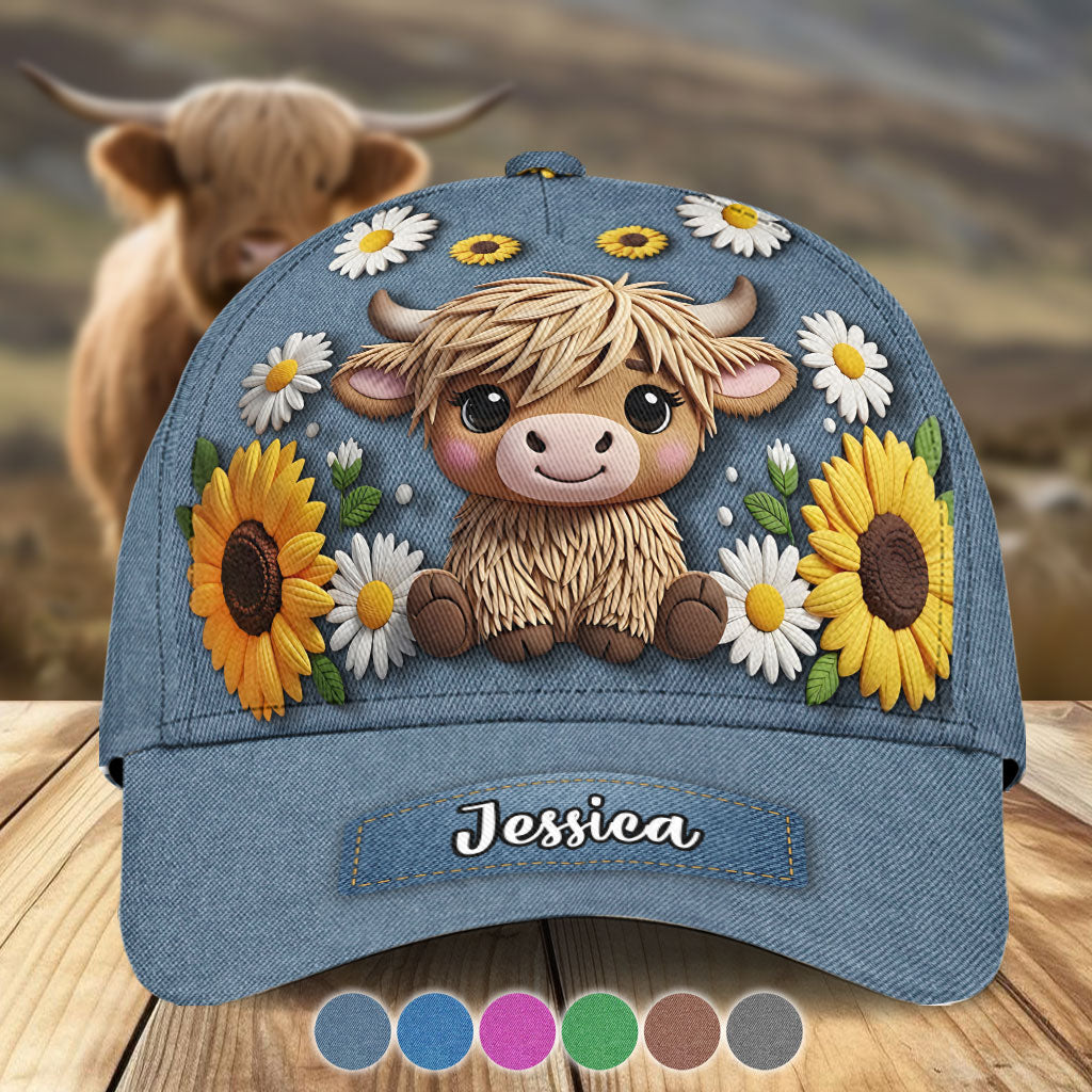 Adorable Highland Cow - Personalized Highland Cow Classic Cap