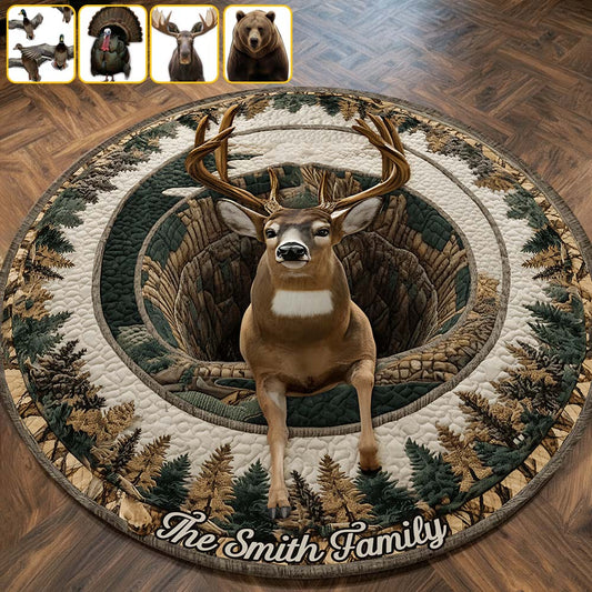 Love Hunting - Personalized Hunting Round Rug