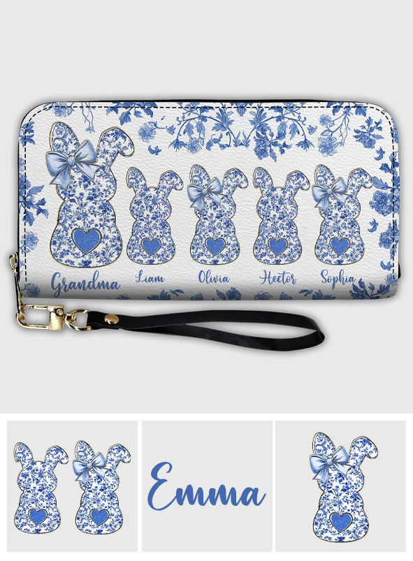 Grandma's Peeps - Personalized Grandma Leather Long Wallet