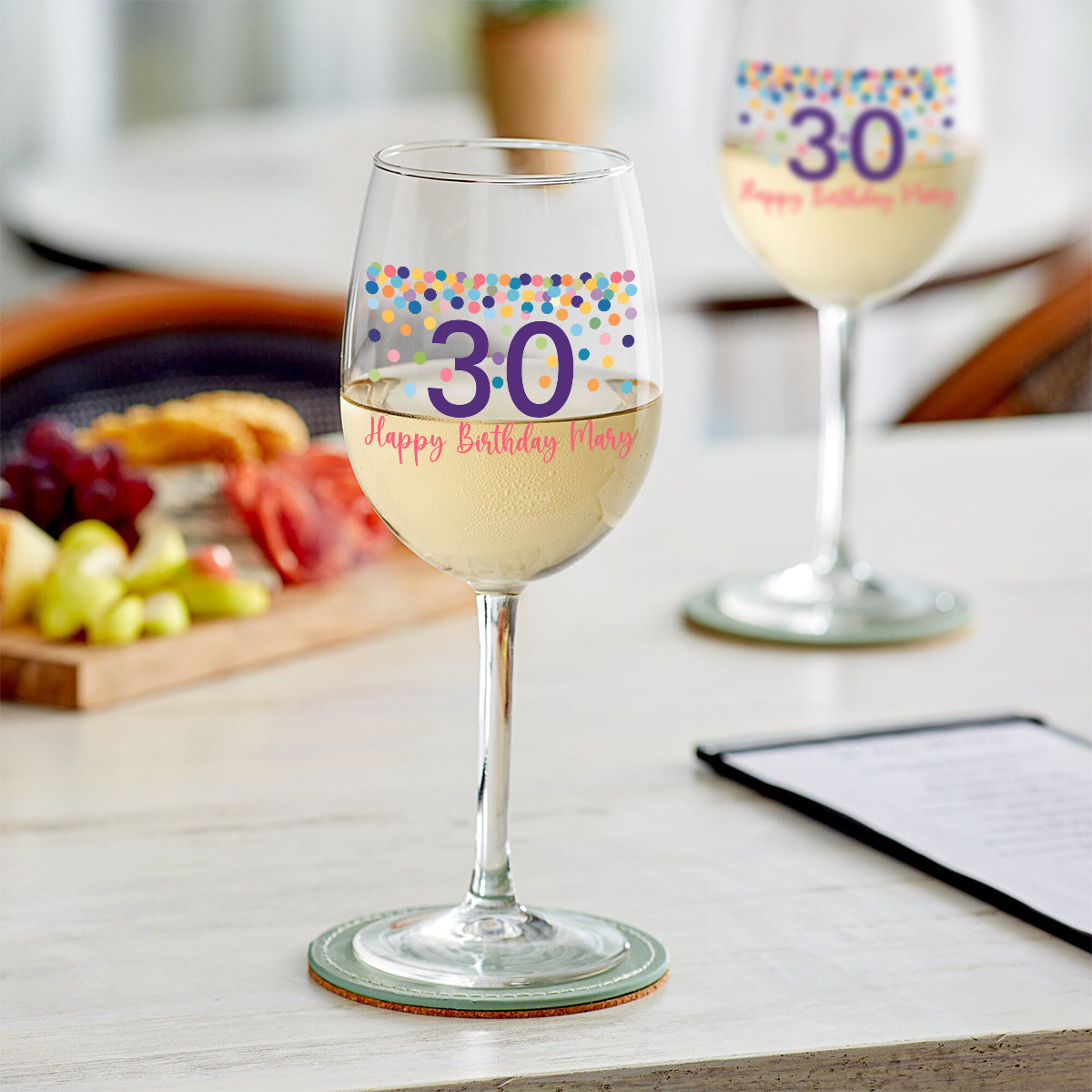 Happy Birthday - Personalized Birthday Wine Glass With Long Stem