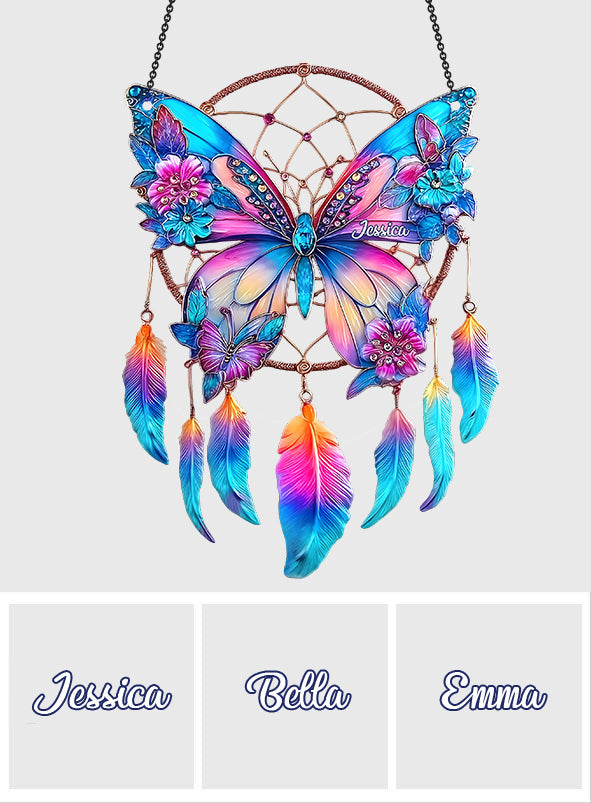 Beautiful Butterfly - Personalized Butterfly Window Hanging Suncatcher Ornament