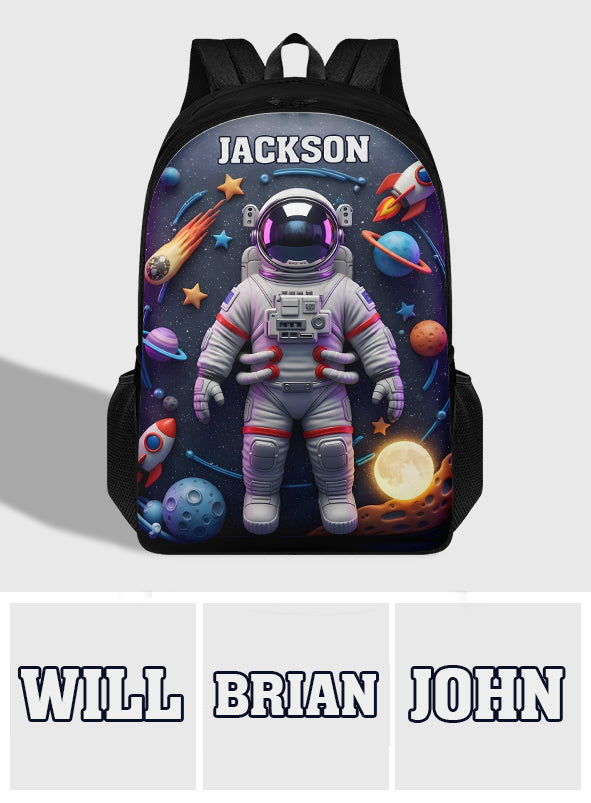 Astronaut And Space - Personalized Kid Multifunctional Backpack
