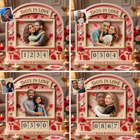 Days In Love - Personalized Couple Interchangeable Plaque