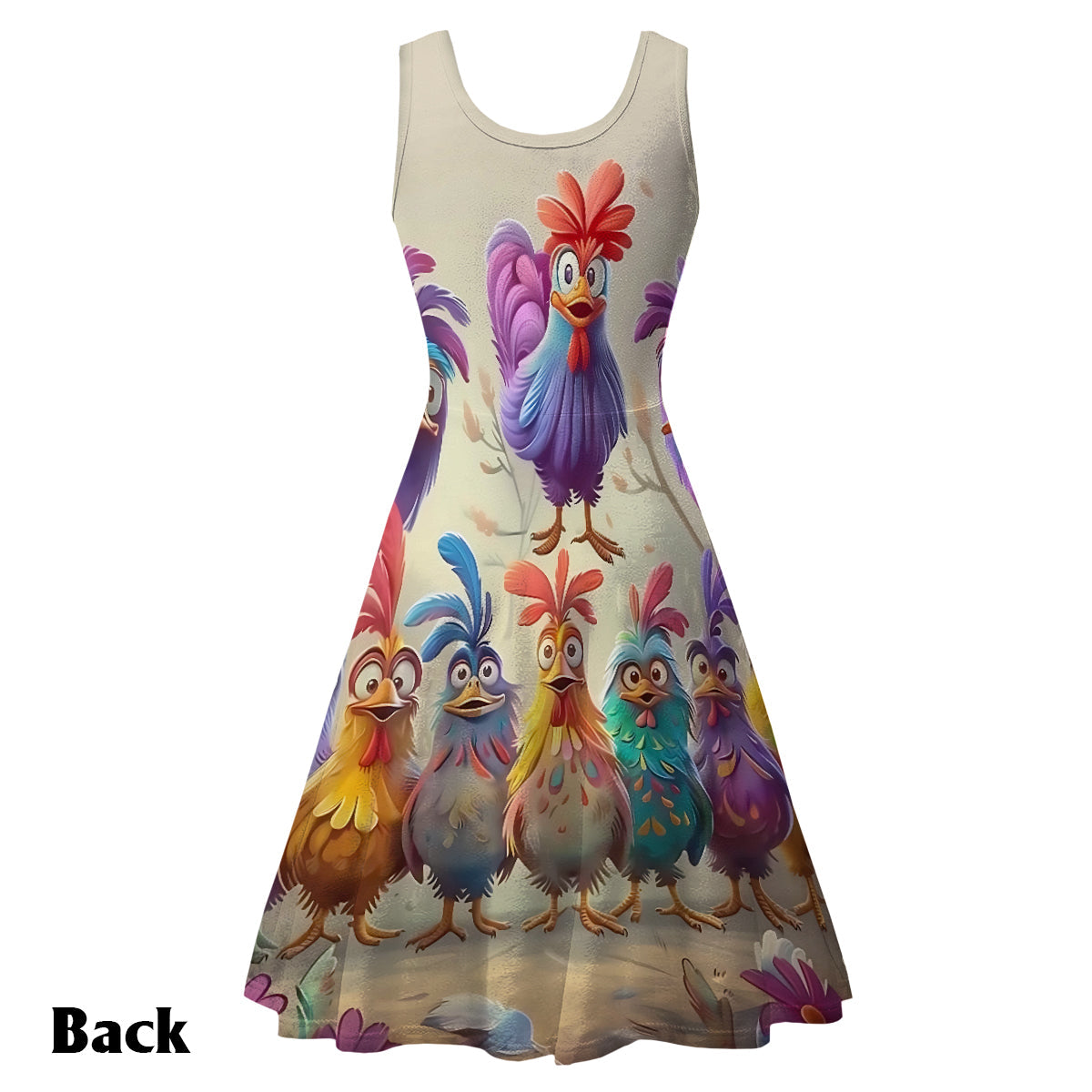 Chicken Lovers - Personalized Chicken Sleeveless Dress