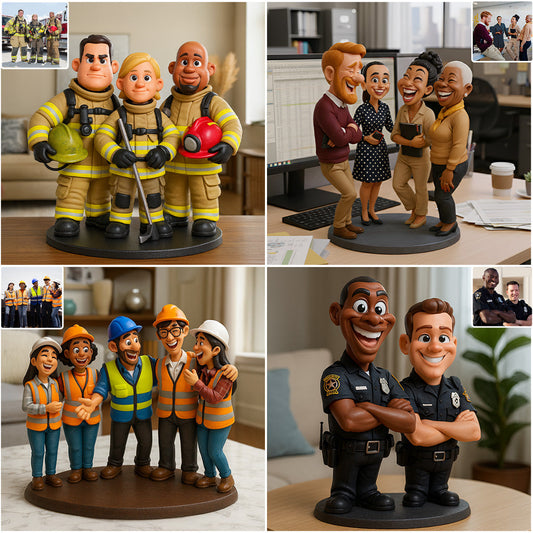 Funny Gift Caricature Style - Personalized Colleague Custom Shaped Acrylic Plaque