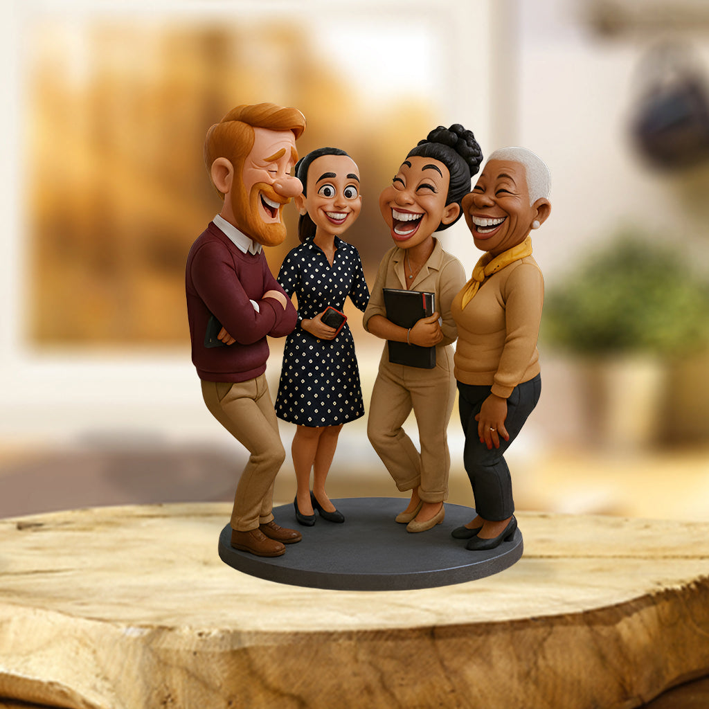 Funny Gift Caricature Style - Personalized Colleague Custom Shaped Acrylic Plaque