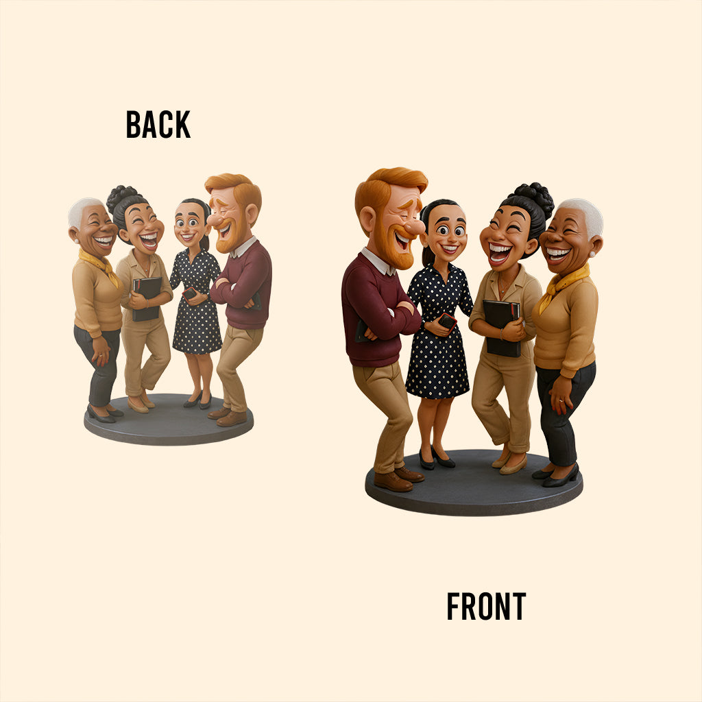 Funny Gift Caricature Style - Personalized Colleague Custom Shaped Acrylic Plaque