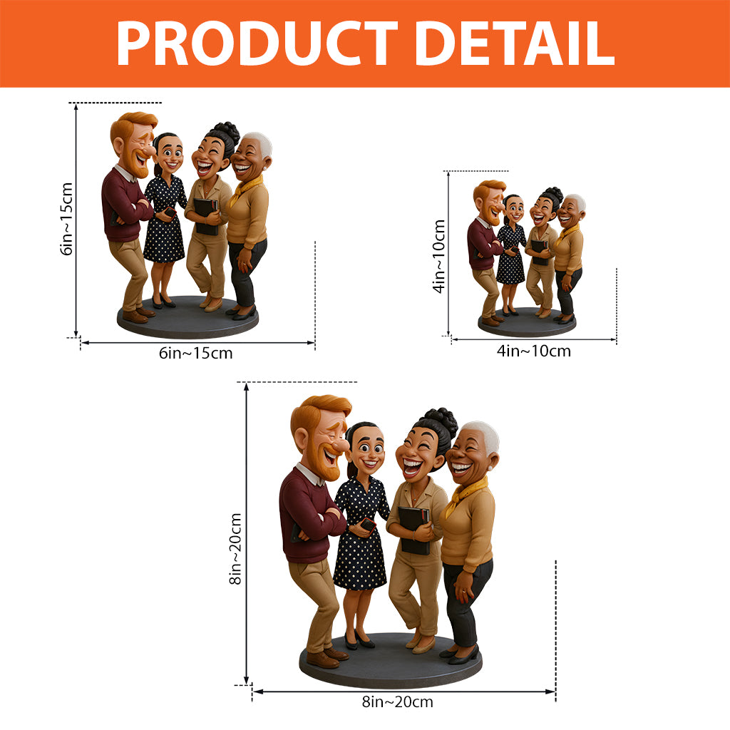 Funny Gift Caricature Style - Personalized Colleague Custom Shaped Acrylic Plaque
