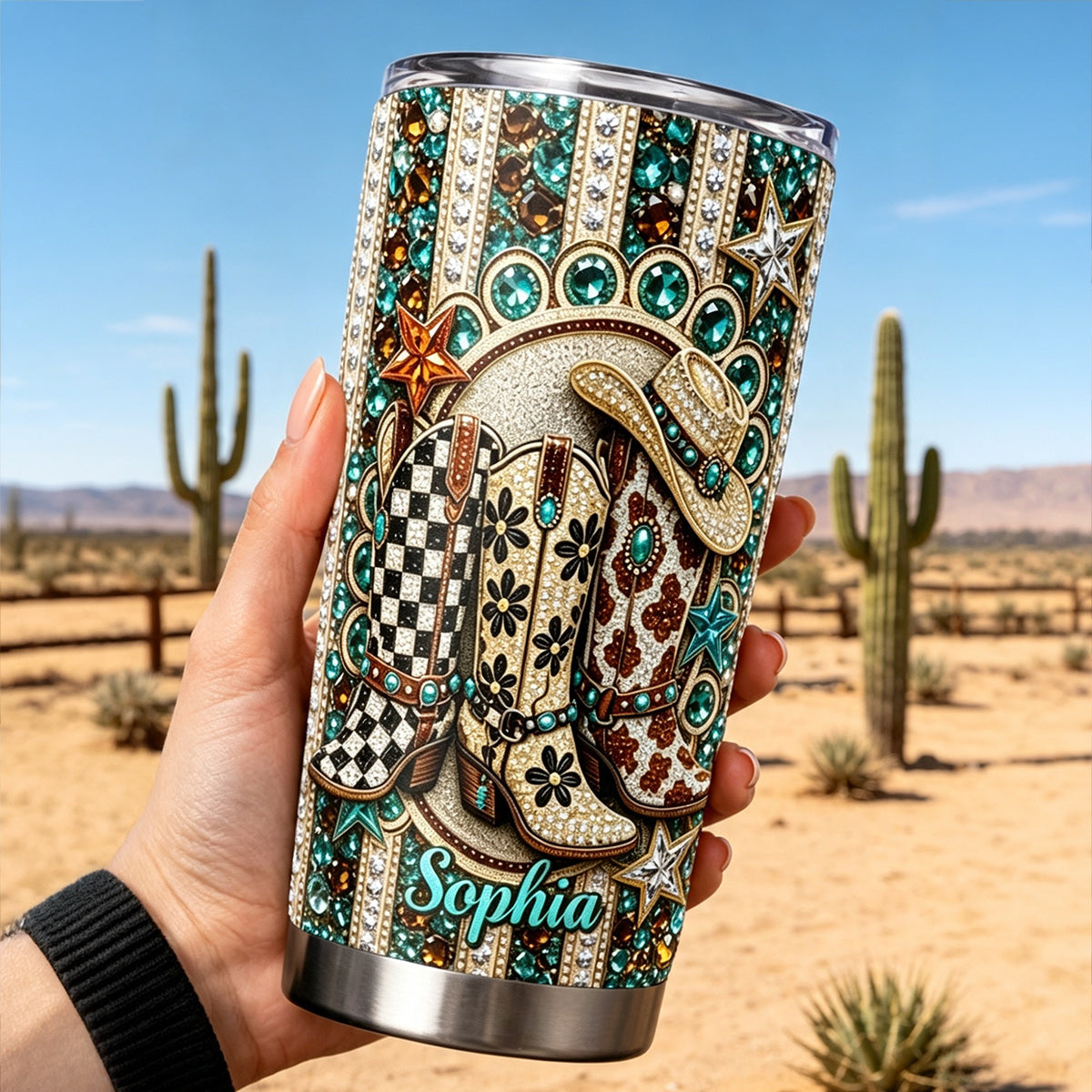 Howdy Western - Personalized Cowgirl Tumbler
