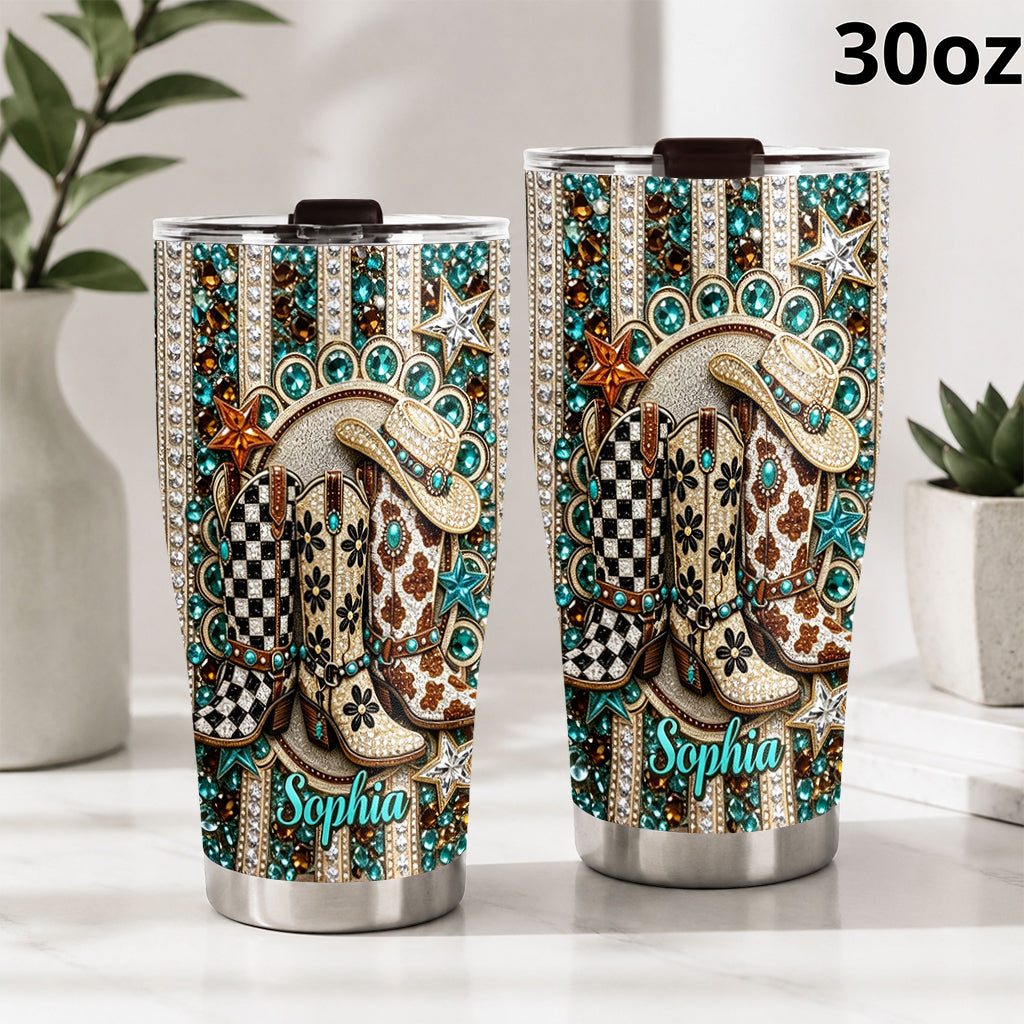 Howdy Western - Personalized Cowgirl Tumbler