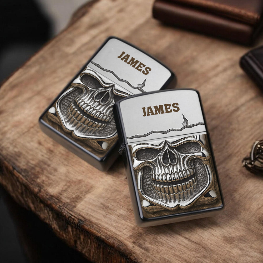 Metallic Skull - Personalized Skull Lighter