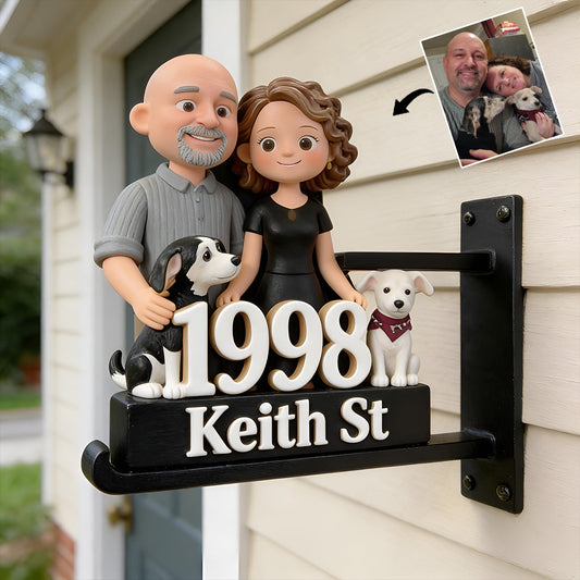 House Number Plate - Personalized Family Wooden Wall Mount Sign