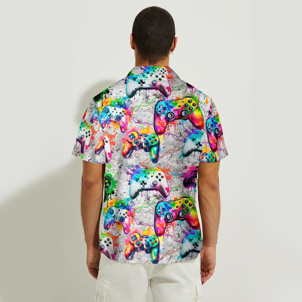 Colorful Gamer - Personalized Video Game Hawaiian Shirt