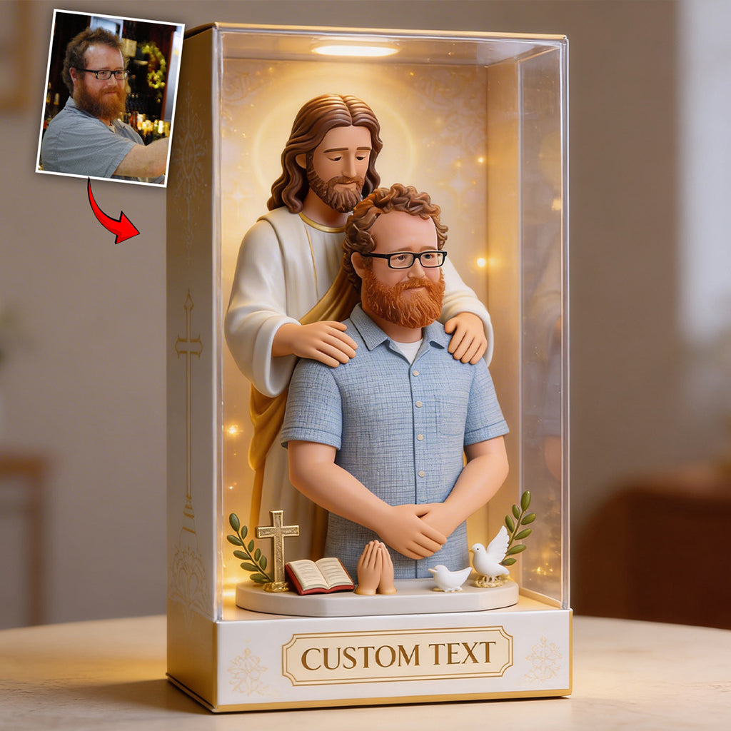 God Has You In His Arms - Personalized Christian Custom Shaped Acrylic Plaque