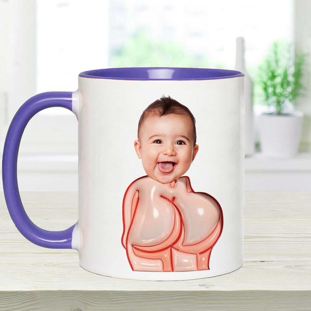 Funny Dad Gift - Dear Dad Thanks for Wiping My Butt and Stuff - Personalized Father Accent Mug