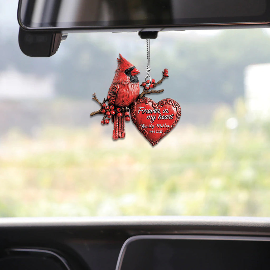 Forever In My Heart - Personalized Memorial Car Ornament