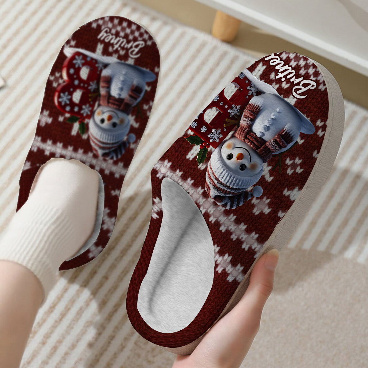 Merry Christmas - Personalized Family Slippers