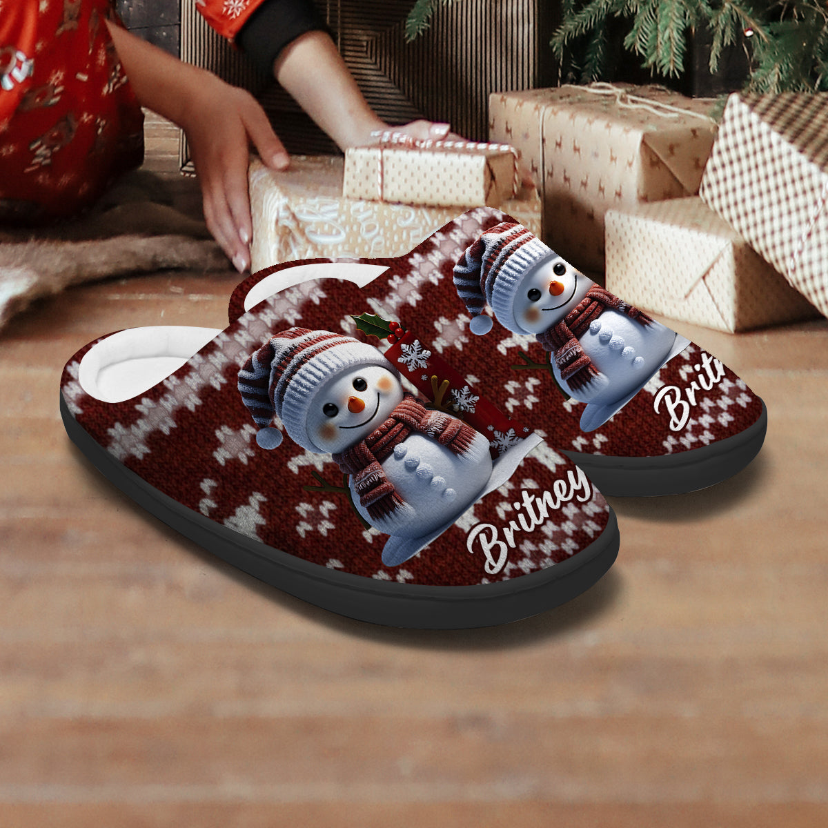 Merry Christmas - Personalized Family Slippers