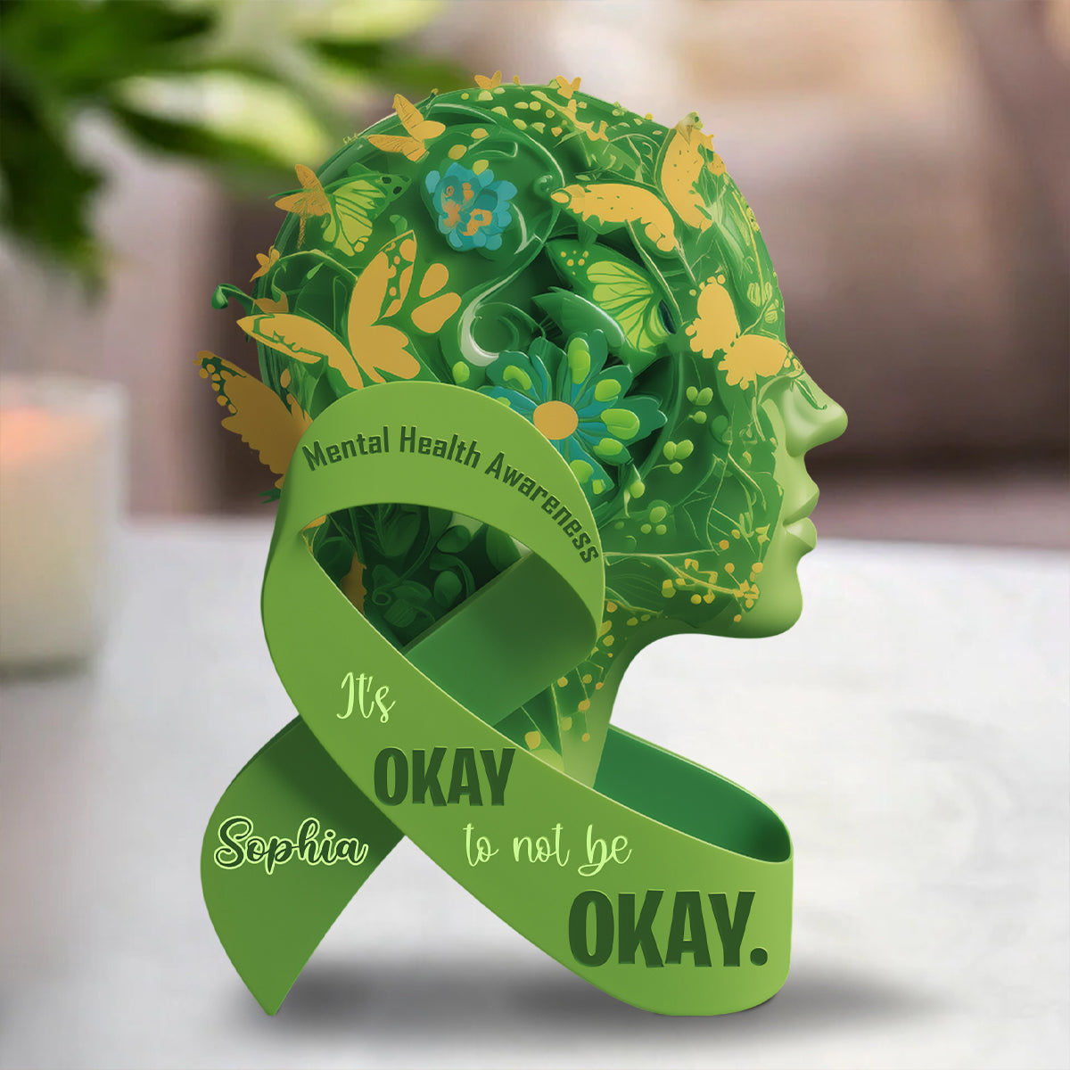 Invest In Your Mental Health - Personalized Mental Health Awareness Custom Shaped Acrylic Plaque