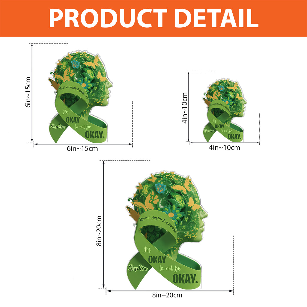 Invest In Your Mental Health - Personalized Mental Health Awareness Custom Shaped Acrylic Plaque