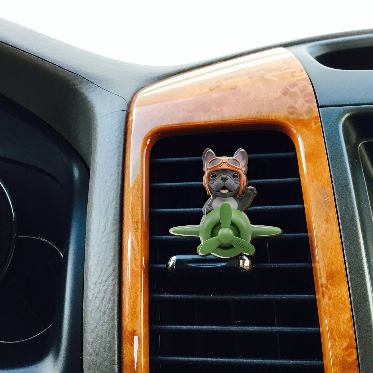 Any Photo Flying Airplane - Personalized Dog Shaped Car Visor Clip