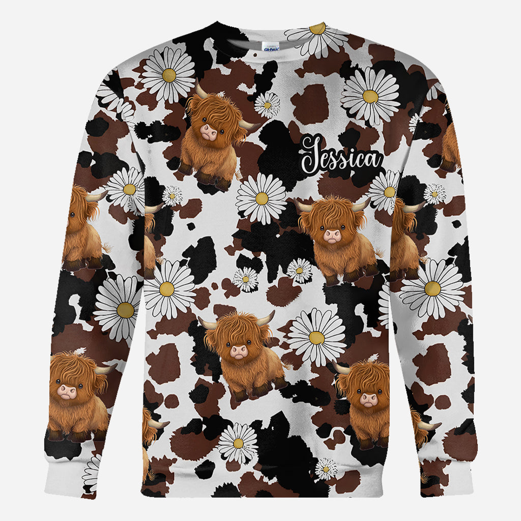 Love Highland Cow - Personalized Highland Cow All Over Shirt