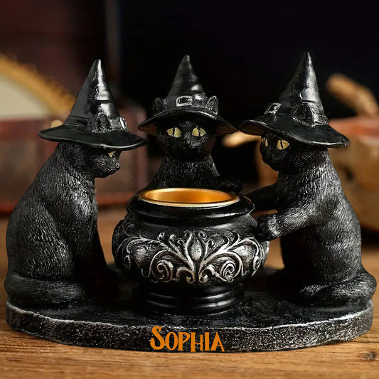 Witch Cat - Personalized Black Cat Custom Shaped Acrylic Plaque