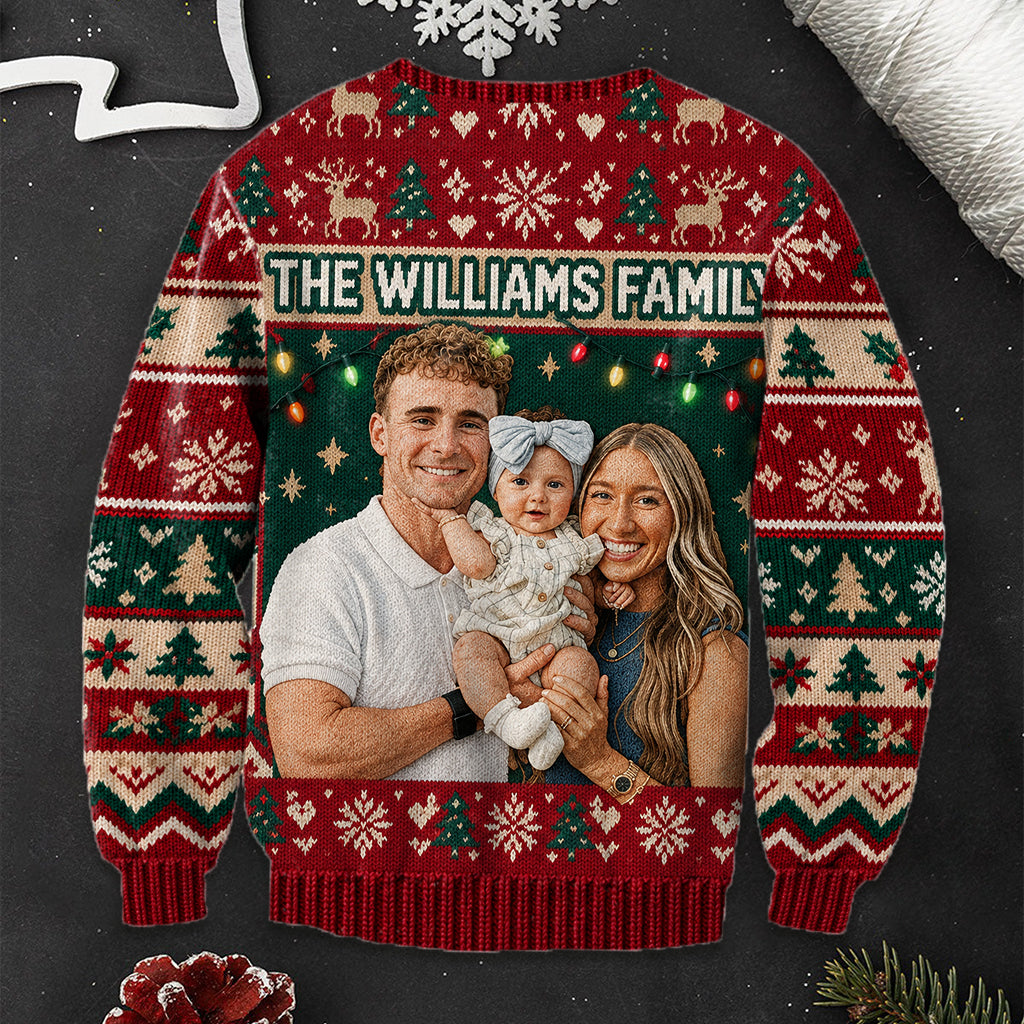 Christmas Time - Personalized Family Ugly Sweater