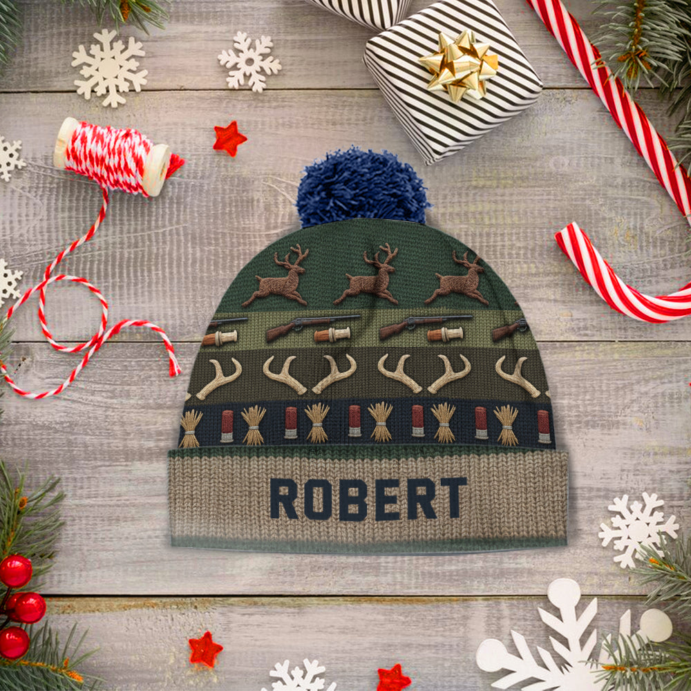 Deer Hunting Season - Personalized Hunting Beanie Hat