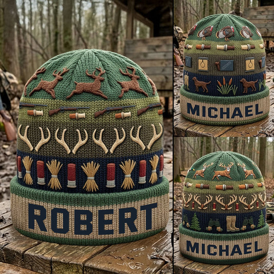 Deer Hunting Season - Personalized Hunting Beanie Hat