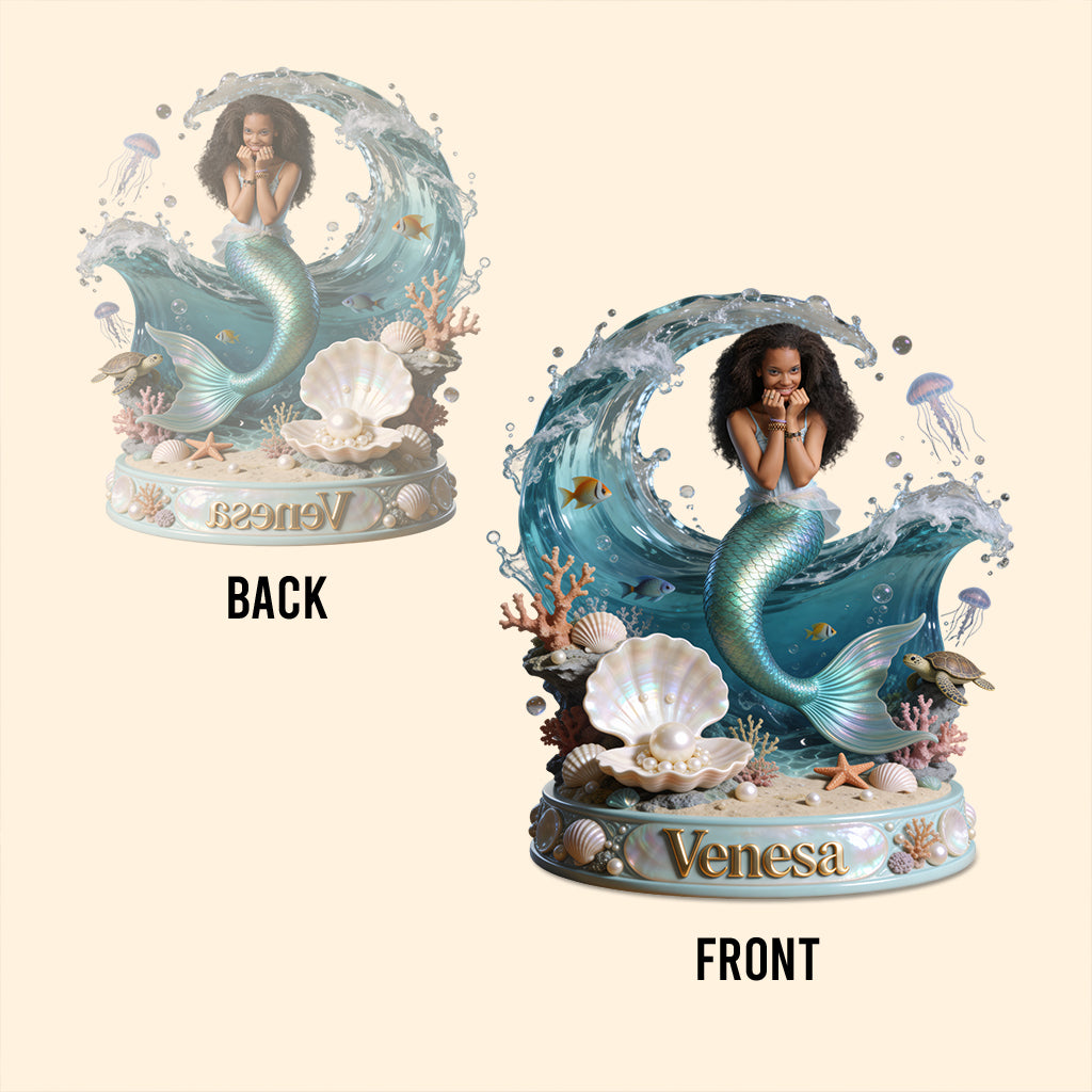 Mermaid Princess - Personalized Mermaid Custom Shaped Acrylic Plaque