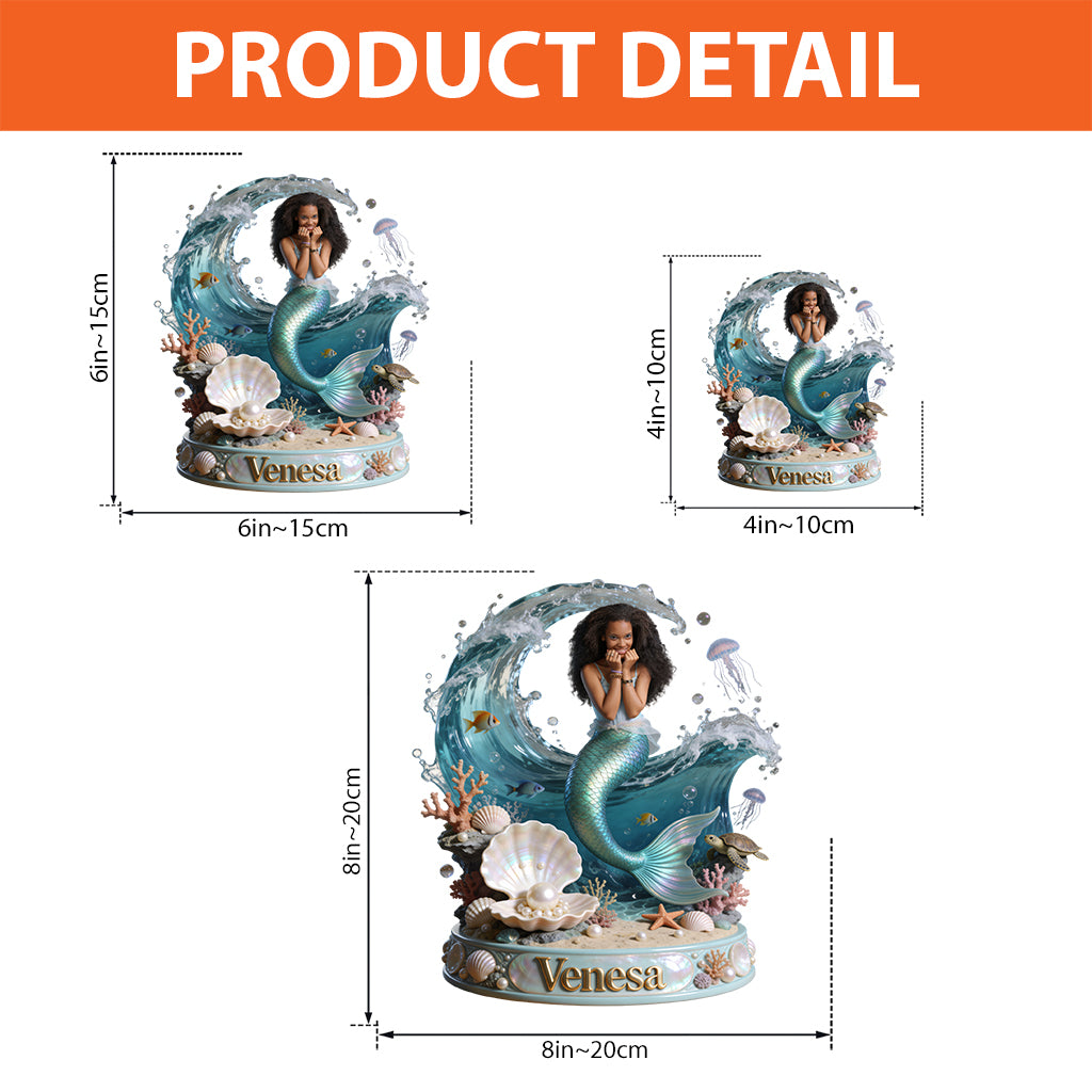 Mermaid Princess - Personalized Mermaid Custom Shaped Acrylic Plaque