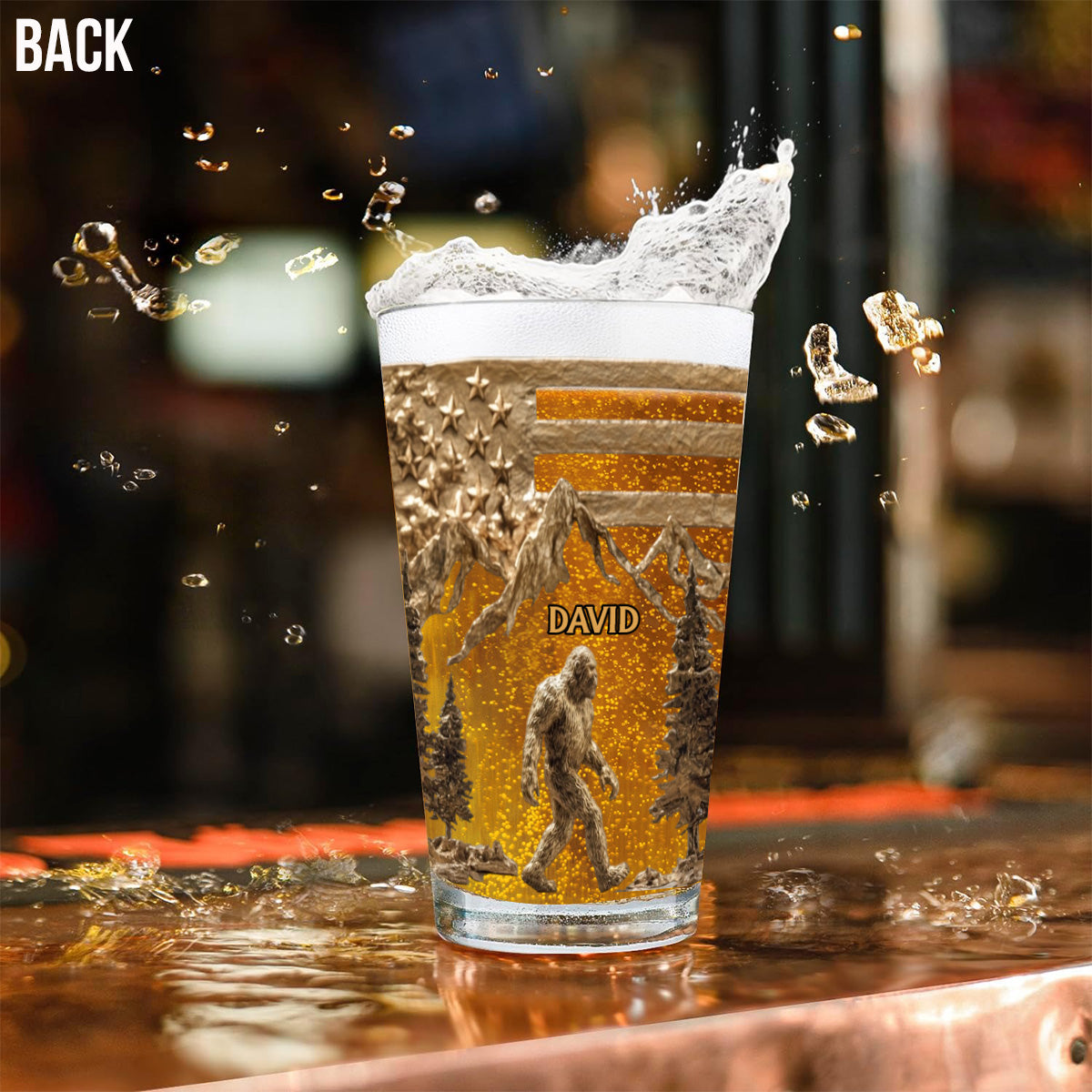 Sasquatch & Beer - Personalized Beer Beer Glass
