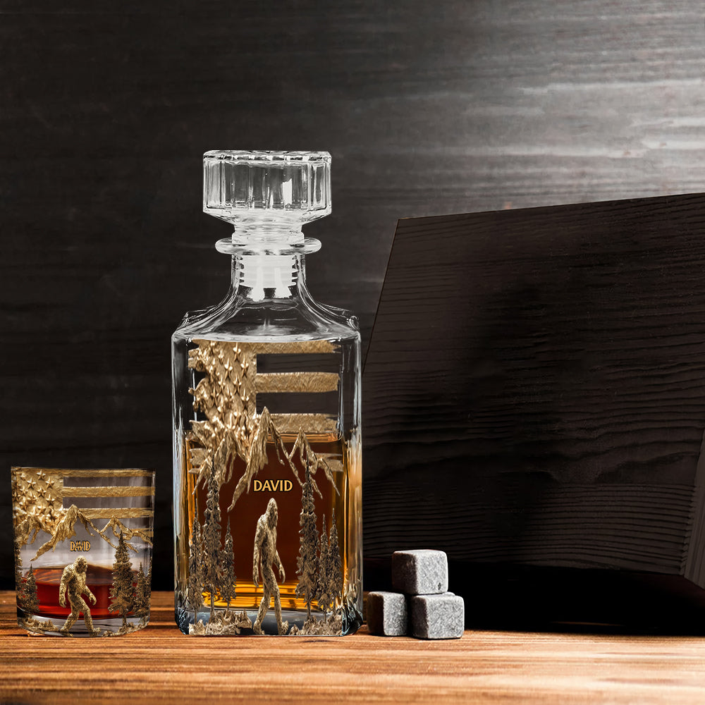 Sasquatch - Personalized Whisky Whiskey Glass