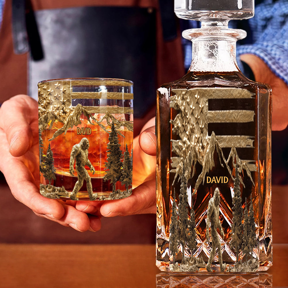 Sasquatch - Personalized Whisky Whiskey Glass