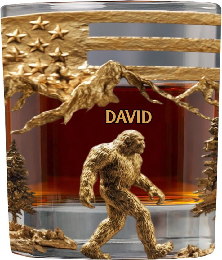 Sasquatch - Personalized Whisky Whiskey Glass