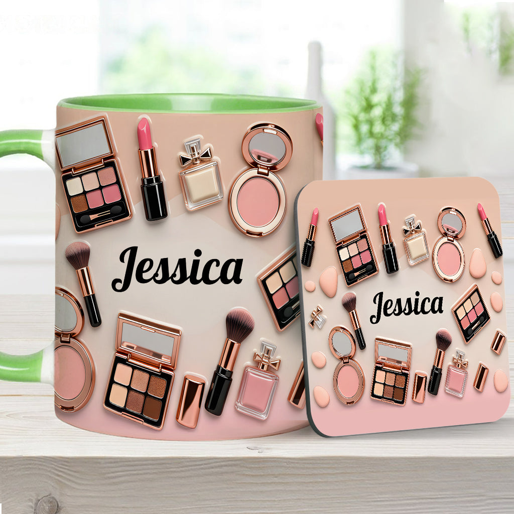 Makeup Artist - Personalized Makeup Accent Mug & Coaster