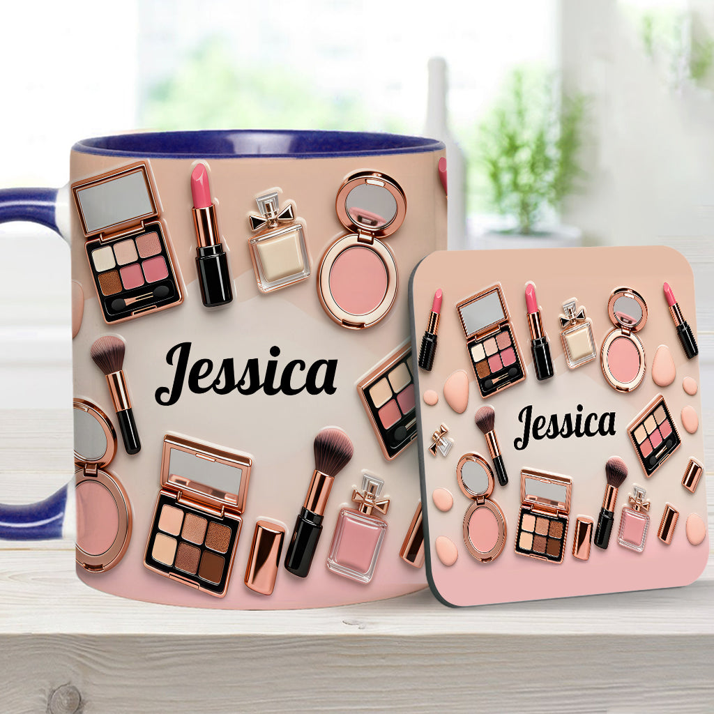 Makeup Artist - Personalized Makeup Accent Mug & Coaster