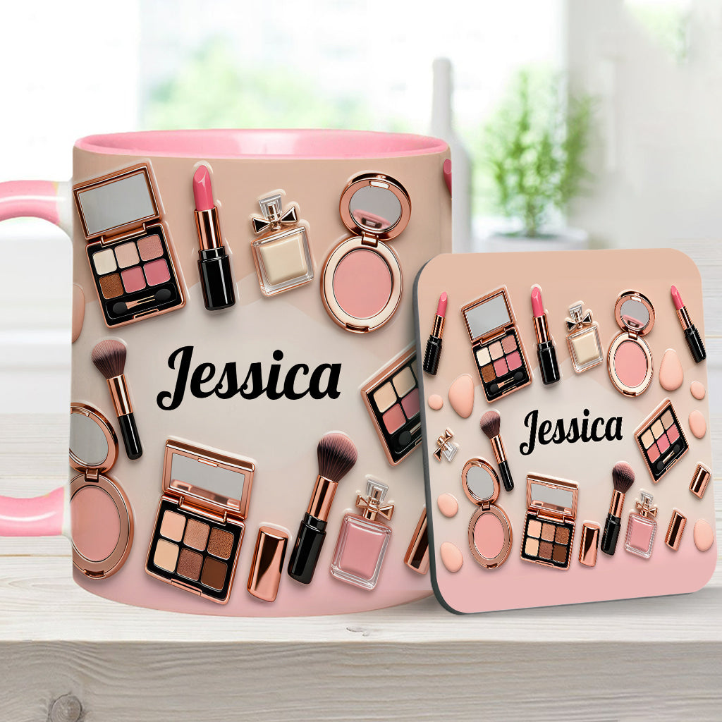 Makeup Artist - Personalized Makeup Accent Mug & Coaster