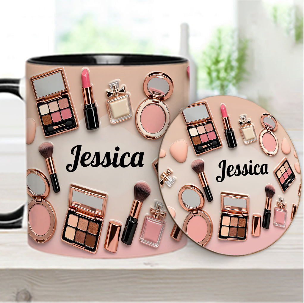 Makeup Artist - Personalized Makeup Accent Mug & Coaster
